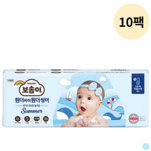 보솜이 원더바이 여름 팬티 기저귀 특대형 30p 10팩