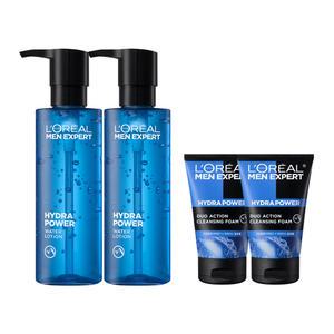 로레알파리 맨 엑스퍼트 이드라파워 쿨링 올인원 120ml 2개 +아쿠아 클렌징 폼 50ml 2개
