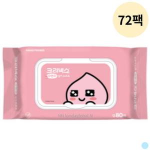 크리넥스 카카오 어피치 물티슈 캡형 대용량 80p 72팩