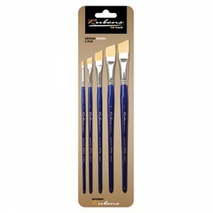 루벤스 공예 사선붓 N0.8000A(craft 앵글 브러쉬) 5본조 Set