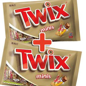 마즈 트윅스 500g x 2봉지 미니 초코바 펀사이즈 대용량