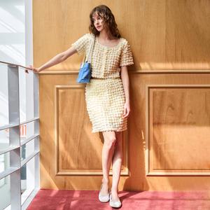 WOMAN 스퀘어 엠보 블라우스 세트 [LIGHT YELLOW] / WBD2L55531SET
