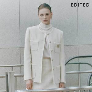에디티드 울 블렌딩 트위드 재킷 +브로치(24FW)*