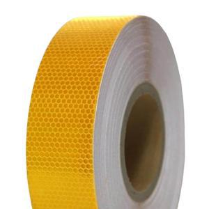 벌집무늬 반사 테이프 50mm x 50M 황색 화물차반사띠 화물차후방충돌방지테이프