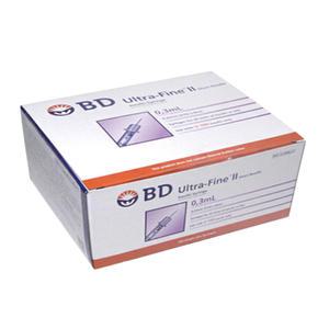 BD 울트라파인2 인슐린 주사기 31G 8mm 0.3ml 100개입 펜니들 당뇨 혈당 주사침 실린지 침 바늘 멸균 G