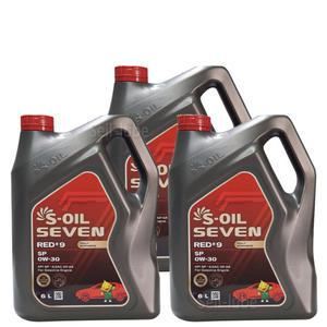 S-OIL 세븐 레드 #9 SP 0W30 6L x 3개 1박스 가솔린 LPG 전용 100% 합성 엔진오일