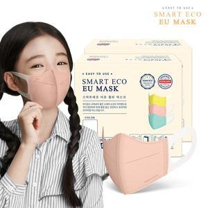 [스마트에코] 이유 어린이용 코랄핑크 100매 새부리형 마스크
