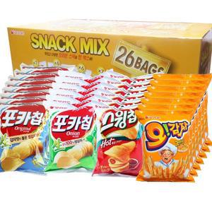오리온 감자 패밀리팩 26개입 (스낵박스/포카칩/스윙칩/오감자/미니봉지과자)