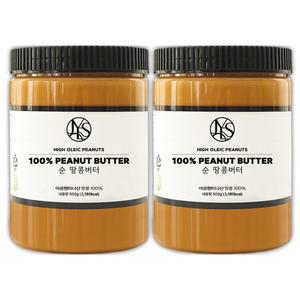 순 땅콩버터 크리미 500g X 2개 무첨가 100% 피넛버터 잼