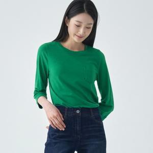 에센셜 슬럽 솔리드 포켓 7부 티셔츠 LCTSO379_GE