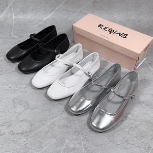 가을 올시즌 출시한 틈새 Reqins 발레리나 신발 여성 복고풍 메리 제인 편안한 슈퍼 소프트 플랫