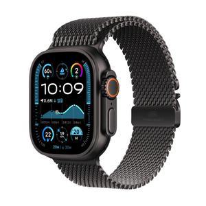 애플워치 울트라 2 셀룰러 49mm 블랙 티타늄 케이스, 밀레니즈 루프 (M) MX5U3KH/A