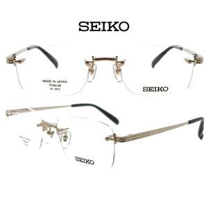 SEIKO 사각 무테 패션 명품 일제 세이코 SJ9815 골드 경량 가벼운 티타늄 안경 안경테