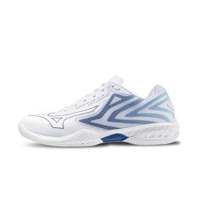 미즈노 MIZUNO 웨이브 클로 EL2 슈퍼 와이드 71GA228542 화이트네이비 배드민턴화 신발 탁구 스쿼시 배구