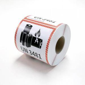 리튬 배터리 화물 스티커 / 화물 운송 주의 라벨 / UN3481-1010 / 100mm x 100mm 라벨지 500장