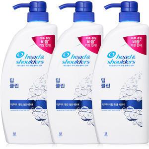 헤드앤숄더 딥 클린 샴푸 850ml 3개