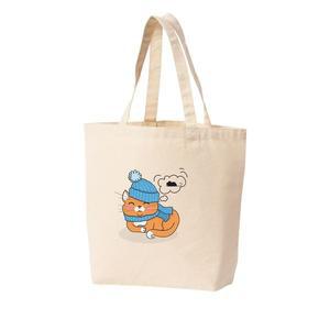 [알티피아]에코백 CAT 파란겨울모자를 쓴 고양이 파란 목도리