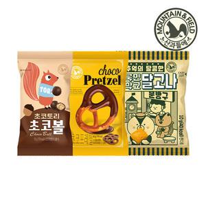 산과들에 초코견과 초코토리초코볼20봉/초코프레첼10봉/국민학교달고나30봉