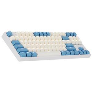 COX CK87 크림블루 게이트론 LED 기계식 키보드 청축