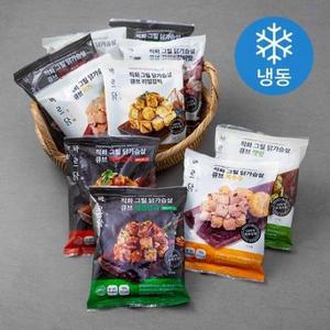 바르닭 직화그릴 닭가슴살 큐브 100g x 10종세트 (냉동) 1세트
