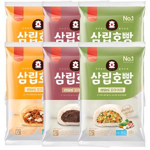 삼립 냉동 미니 단팥 야채 피자 각 240g (40g 6개입) 2봉씩 총 6봉