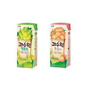 과수원 청포도 190ml x 24개 + 복숭아 190ml x 24개