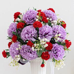 안개 카네이션 성묘 꽃다발 35cm (2컬러) 생화같은 조화 산소 꽃 인테리어