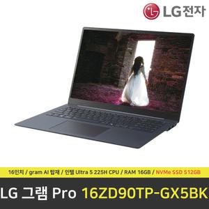 LG 그램 프로 16ZD90TP-GX5BK 노트북 / RAM 16GB / NVMe SSD 512GB