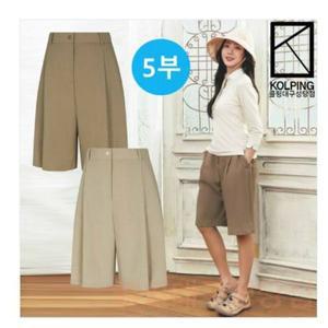 [롯데백화점]콜핑 LD18 여성 여름 린넨 라이크소재 허리밴딩 5부 캐주얼반바지 KVP9757W