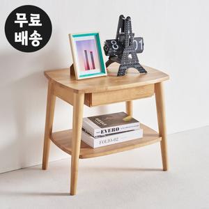 이든 원목 침대 협탁 2단 모던 심플 수납장(내츄럴)