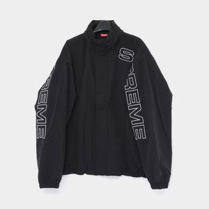 슈프림 자수로고 스펠아웃 트랙 남성 자켓 FW24J70 BLACK