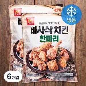 마니커에프앤지 바사삭치킨 한마리 12조각 (냉동), 500g, 6개입 one option