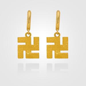 [베티블루] 995 999 24K 순금 불교 만자 여성 3.75g 금 원터치 귀걸이