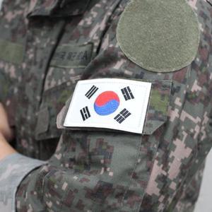 [기타]태극기 흰색 자수 와펜 패치 벨크로패치 (WFGTH1U)