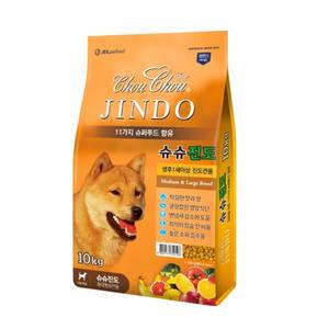 고품질 저지방 진도 성견용 사료 10kg 시니어 개밥 피부사료 맛있는 강아지사료