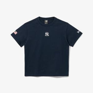 갤러리아 [뉴에라키즈] MLB 뉴욕 양키스 스크립트 티셔츠 이브닝 블루 (1468113
