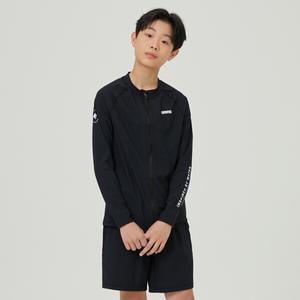 [아레나공식] 인스파이어 주니어 레저 집업 래쉬가드 세트 A4BB1BS82BLK