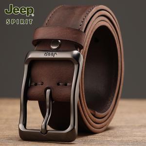 JEEP 남성 정장 캐주얼 통가죽 벨트