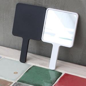 사각 손잡이 손거울 휴대용 화장 블랙 화이트 대