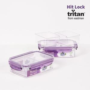에코센스 히트락 올트라이탄 밀폐용기 직사각 900ml 도시락 2개