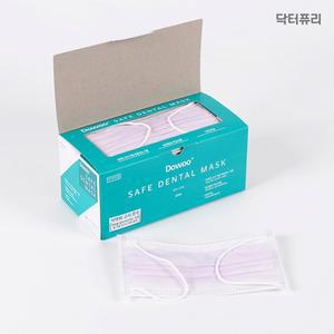Dowoo 도우 세이프 덴탈 마스크 50매 연보라색