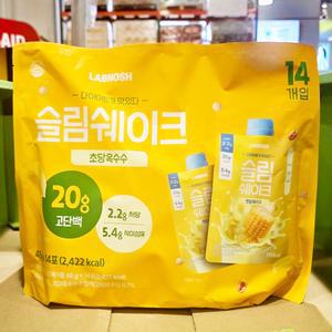 코스트코 랩노쉬 슬림쉐이크 초당옥수수맛 45g x 14포 저당 다이어트 단백질 보충제