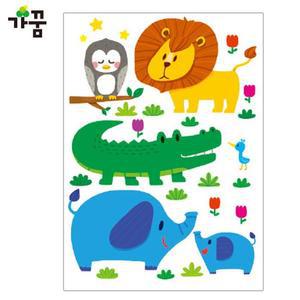 [JHQRMTSZ_4B]8800 스티커 동물원 아기방 (1장)