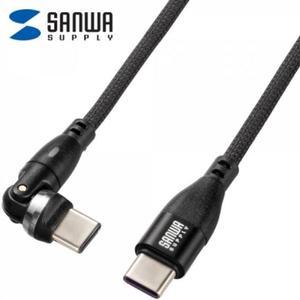 [JHQS8PTS_52BH]산와서플라이 KU-CCP100KA10BK USB C타입