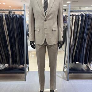 [레노마 옴므]S/S 봄,여름 베이지 체크 울 정장 세트 OIMSJ07