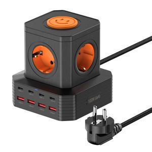 UM2 PD USB C타입 PPS GAN 100W 4000W 5구 고속 접지 타워 멀티탭 충전기