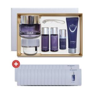 오휘 에이지 리커버리 크림 더블 에디션 50ml + 50ml + 에센스 1ml 30매 스킨소프너 에멀전 앰플 폼