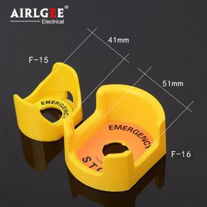 비상 정지 버튼 스위치 보호 커버 경고 표지판 포함 시트 22mm 30mm