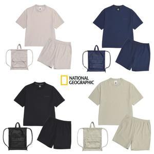 내셔널 지오그래픽 반팔 세트 네셔널 우븐 티셔츠 반바지 2PACK 여름 셋업 츄리닝 트레이