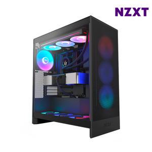 NZXT H7 플로우 V2 RGB 미들타워 ATX - 블랙 기본 전면 120mm 팬 3개